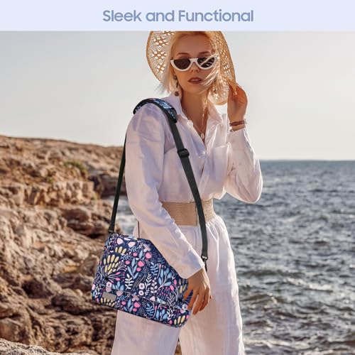 TiMOVO 9-11 Inch Tablet Sleeve Bag with Shoulder Strap Fits iPad 11-inch A16 2025, iPad 10th Gen. 10.9", iPad Gen. 10.2", iPad Air 11/5th/4th Gen. 10.9", Galaxy Tab A9 Plus 11", Colorful Flower - color: Colorful Flower