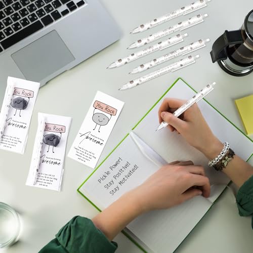 AmazingSpark 30 Sets Back to School Pencils Inspirational You Rock Pencil Gifts Bulk 6 Styles 0.7 mm Mechanical Pencils with Erasers Positive Cards for for School Student Teacher Nurse Staff - style: Rock