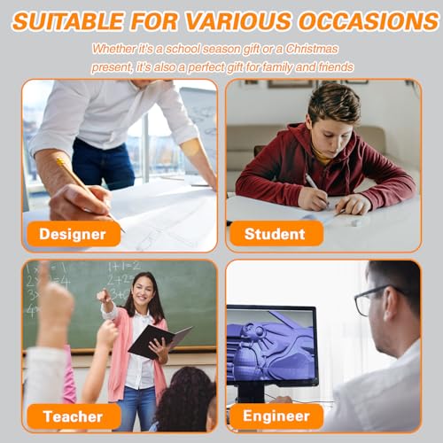 7Pcs Geometry Set for Students – Math Protractor, Compass Geometry Tool, Ruler & Mechanical Pencil, Back to School Math Kit for Kids, School Supplies for Classroom, Drafting Tools with Case