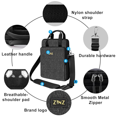 ZINZ Laptop Case 12.9 13 Shoulder Bag, Expandable Handbag with Valuables Compartment Compatible with MacBook Air/Pro/Neo 13" M5/M4/M3/M2/M1, iPad 12.9/13/11, Water-Resistant & Shockproof,B01K07 - color: B01k07, size: 13"
