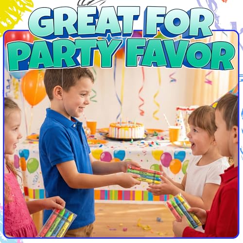 Bulk Crayons 1000 Pack (250 Sets of 4) - Individually Wrapped Crayons Party Favors for Kids, Restaurants, Classrooms, Birthday Goodie Bags, School Supplies, Travel, Toddler Coloring Fun, Non-Toxic Wax - style: 250 Packs of 4 (1000 Count)