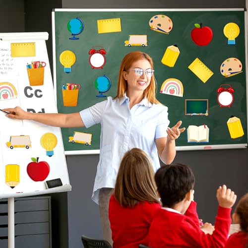 Zhanmai 1200 Pcs Back to School Sticky Notes Bulks Pencil Crayon Blackboard | Shaped Notepads Self-adhesive Writing Memo Pad Student School Classroom Office Home Daily Reminders Supplies - style: School