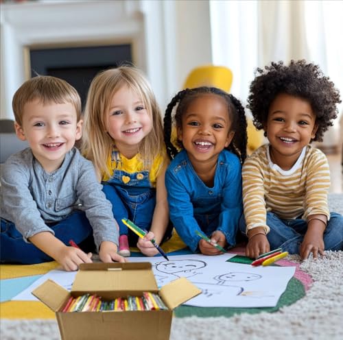 Madisi Crayons Bulk Pack, Regular Size, 4 Colors, 60 Packs, 240 Count | Crayons Bulk Individual Packs for Kids Classroom Set - size: 1 Count (Pack of 240)