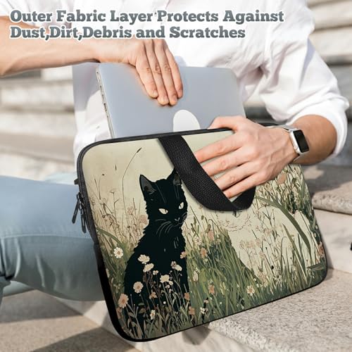 Universal Laptop Sleeve Tablet Case 12 inch, Black and White Cats Slim Carrying Case Durable Handbag Travel Laptop Bag for Surface Pro 9 8 7/Laptop Go 2 3, MacBook Air 11/12 - color: Black and White Cats, size: 12 inch