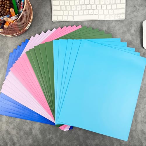 BIBRADAA® 50 Packs Pink Folders with Pockets,File Folder with Pockets Fit Letter Size Paper,File Folders Letter Size,Durable Paper Folders for School, Office, Business. (50, Pink) - color: Pink