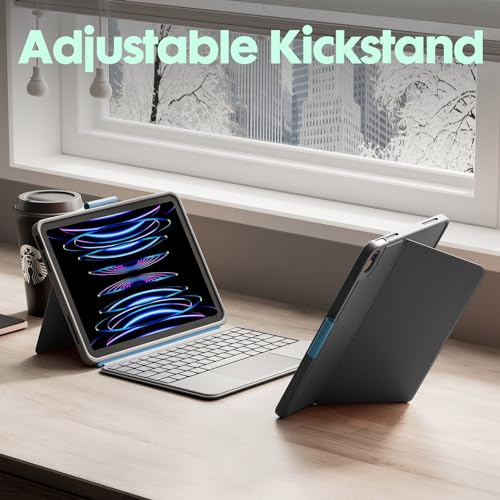 Wireless Keyboard Case for iPad 10th Generation, Bluetooth Wireless Detachable Magnetic Stand Rechargeable Keyboard with Folio Slim Compact Removable Cover with Trackpad, Backlit Keys - color: Blue