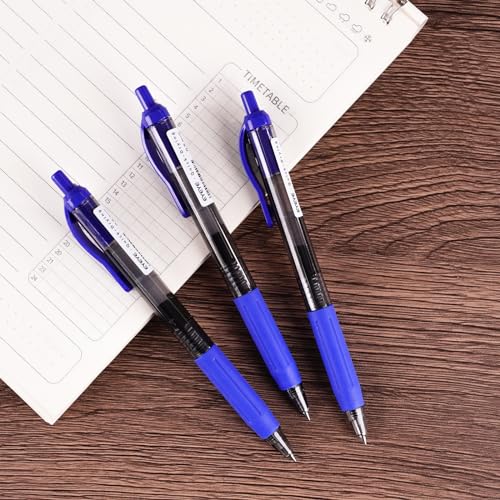 EYEYE G-103 0.5mm Gel Pens, 5 Black 5 Blue, Extra Fine Point Pen | Retractable, Quick Drying, Ballpoint Pen Fine Point Smooth Writing Pens for Office School Supplies - color: Black+Blue, size: 0.5mm