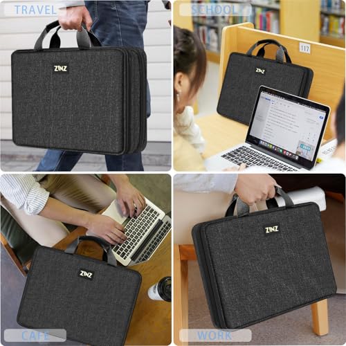 ZINZ Slim Expandable Laptop Case 15.6 Inch Sleeve Upgraded Protective Durable Recycled Carrying Case Compatible with MacBook 15" & 16" and Most 15" 15.6" 16" Notebook,B01K01 - color: B01k01, size: 15.6"
