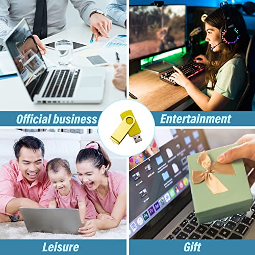 4GB USB Flash Drives Memory Sticks U Disk Thumb Drive Pen Drives for Pupil Students' Presents&Teachers' Gifts (Yellow)