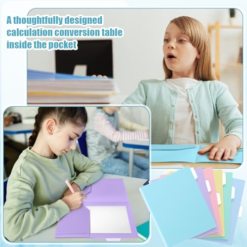 Fuutreo 12 Pack Pastel Plastic Pocket Folders with 2 Pockets & Tabs, Cute Folders, Heavy Duty File Folder for Letter Size Paper, Office, Nurse Folder, Back to School, College Office Supplies - style: Plain 2 Pocket Folder