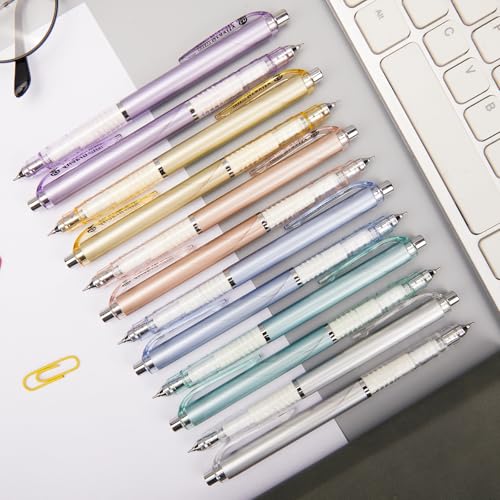 Gel Pens, Extra Smooth Black Ink Pen, 12 Pcs 0.5mm Fine Point Writing Pen for Journaling Note Taking, Nurse Retractable Pen, Cute Aesthetic Stationery School Office Supplies Gifts for Women
