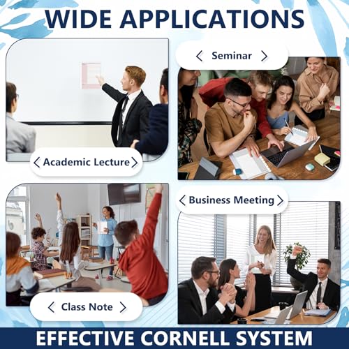 200 Sheet 11-Disc Cornell Notes Loose Leaf Paper 8.5×11 Inch for Discbound Planner Letter Size College Ruled Cornell Note Notebook 9/32" Spacing Note-Taking System Filler Paper for School Office 80gsm - size: Letter Size-11-Disc