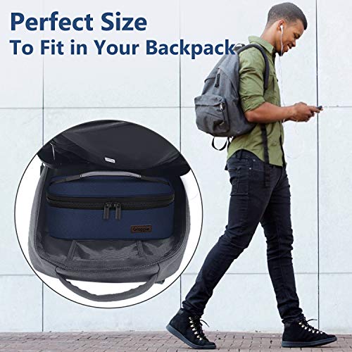 Gloppie Mini Lunchbox Small Lunch Bag for Men Women Insulated Lunch Box Thermal Lunch Boxes Adult Portable Cooler Bags Reusable Snack Bag, Blue - color: Twill Blue