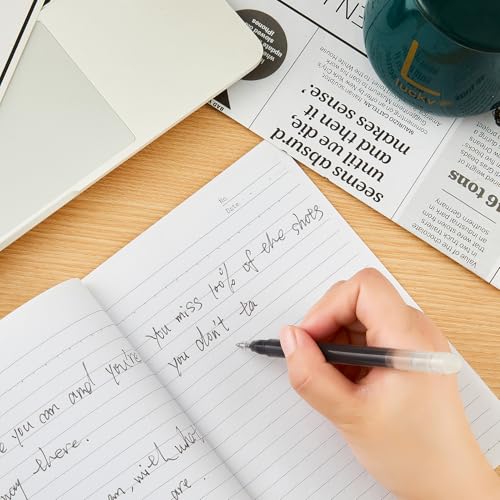Volcanics Black Erasable Gel Ink Pens 20 Pack – Smooth Writing Heat Erasable Gel Pens with Cap, No Refill Needed, No Smudge, Ideal for School, Office, Journaling, Sketching, Note Taking - color: Black