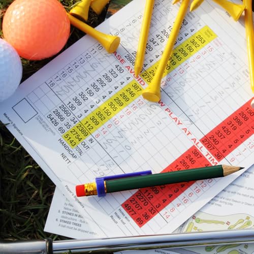 Outus 72 Pieces Golf Pencils Half Pencils with Eraser Mini Bulk Short #2 HB Pre Sharpened for Bridal Shower Wedding Office(Dark Green) - color: Dark Green