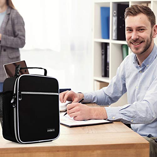 Lunch Bag, Durable Insulated Lunch Box Reusable Adults Tote Bag Lunch Bag for Men, Women, Adults (Black) - color: Black