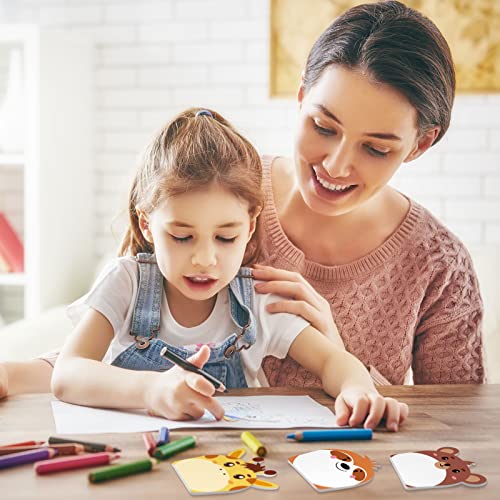 Yinder 24 Pads Cute Animal Sticky Notes Kawaii Animal Sticky Notes Pads Bulk Fun Cartoon Memo Pad Self Adhesive Tab Back to School Gift for Teacher Student Classroom Veterinary Cat Office Supplies - style: Multi Animals