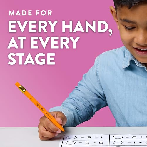 Paper Mate Handwriting Triangular Mechanical Pencils with Lead & Eraser Refills, 1.3mm, Fun Barrel Colors, 30 Count (6 Packs of 5) - Teacher Supplies, Learning to Write - size: 30 count