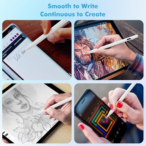 MoKo Universal Capacitive Stylus Pencil for Touch Screen, White - color: White