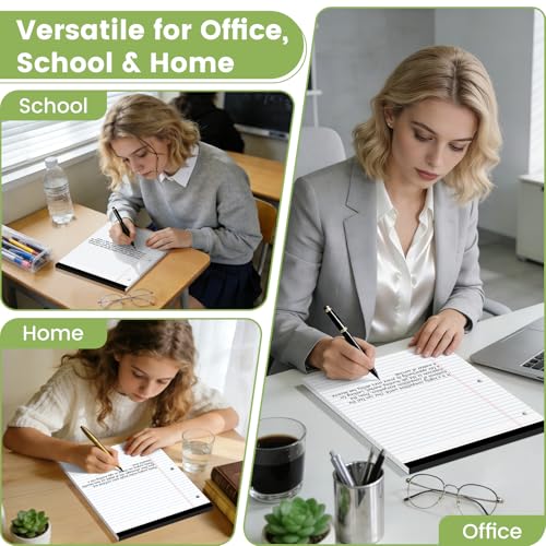 3pcs Legal Pads with Holes, loose Notepads 8.5x11 Wide Ruled Perforated | White Loose Leaf Paper, 30 Sheets/Pad, Notepad 8.5x11, Thick Lined Paper,3 Hole Punch, Notebook 3 Ring Binders, Sturdy Back