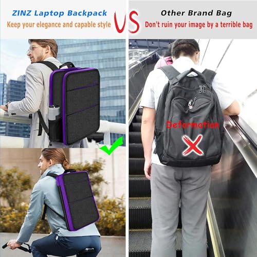 ZINZ Slim & Expandable Laptop Backpack 15 15.6 16 Inch Case, Water Resistant Travel Backpack Compatible with MacBook Pro/Neo 16" 15", Dell XPS 15 16 and Most 15" 15.6" 16" Notebooks,B01PU01 - color: B01pu01, size: 15"-16"