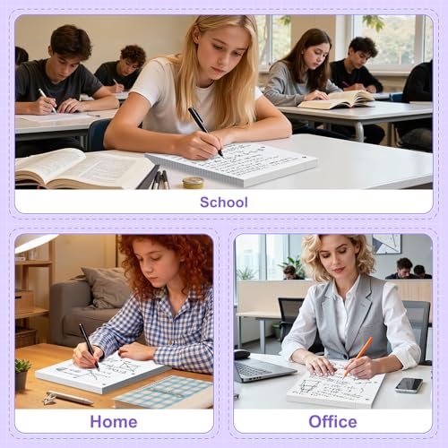 Loose Leaf Paper, 8x10.5 College Ruled, Notebook Paper with Holes, White Binder Notebook, 3 Hole Punch Paper, 100 Sheets/pack, 1 Pack - color: White, size: 8x10.5 College Ruled