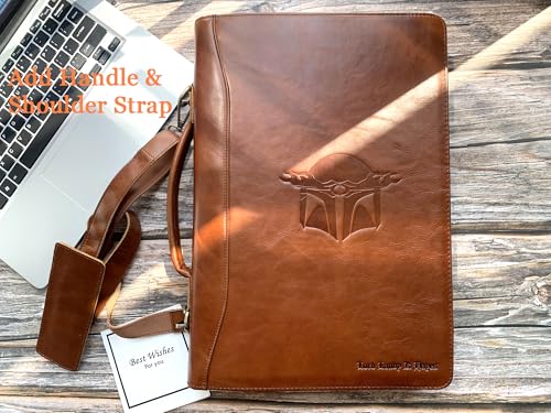 Personalized Oil Brown 3 Ring Check Book Binder - Business Checkbook Holder, Engraved, Zippered, Fits 3 & 9 Holes, 3 on a Page - color: Oil Brown, size: Custom