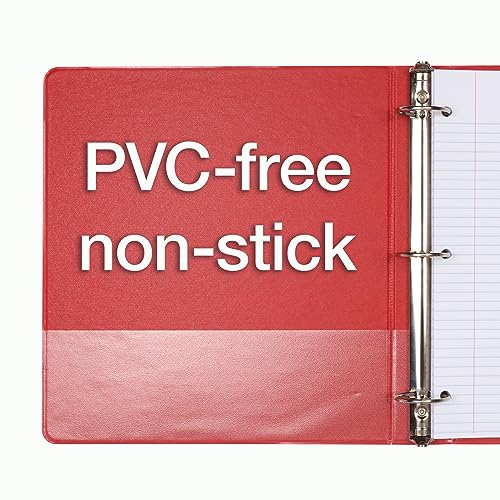 Cardinal 3 Ring Binders, 1.5 Inch, Round Rings, Holds 350 Sheets, ClearVue Presentation View, Non-Stick, Assorted Bright Colors, 6 Pack (79557)