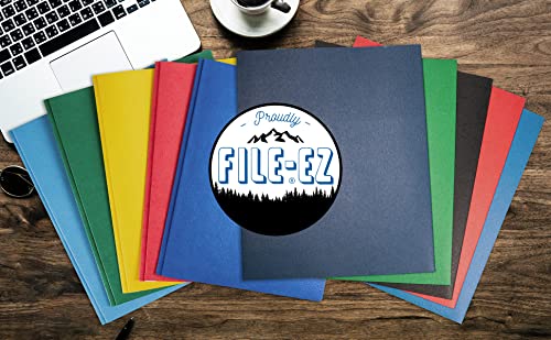 FILE-EZ Two-Pocket Folders, Pink Color, 25-Pack, Durable Textured Paper with Matte Finish, Letter Sheet Size (EZ-32590) - color: Pink, size: 25 Folders