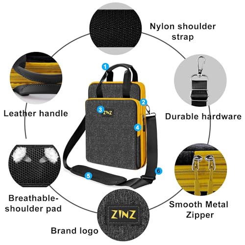 ZINZ Laptop Case 12.9 13 Shoulder Bag, Expandable Handbag with Valuables Compartment Compatible with MacBook Air/Pro/Neo 13" M5/M4/M3/M2/M1, iPad 12.9/13/11, Water-Resistant & Shockproof,B01K04 - color: B01k04, size: 13"