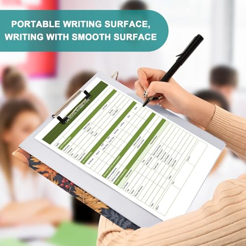 3 Ring Binder with Clipboard, D Rings Holds 200 Sheets, Heavy Duty Binders Folder for School Office, Waterproof PVC Cover with 3 Interior Clear Pockets, Mushrooms
