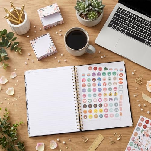 Planner 2026-2027, Weekly and Monthly Academic Planner, Jul 2026 - Jul 2027, 8.5"x11" Large Hardcover Daily Planner Calendar with Tabs for Women, Year Planning Agenda for Teacher and Student (Black) - color: Black