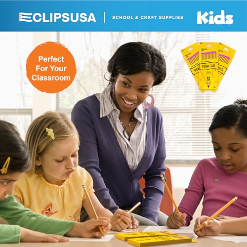 E-CLIPS USA Pre-Sharpened Pencils Bulk, Pencil #2 (12 Boxes), Number 2 pencils, School Supplies Bulk, Office Supplies Bulk, Box May Vary, 12 Pencil Per Box (12 Boxes) - style: 12 Boxes