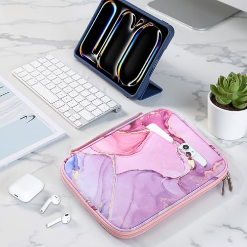 MoKo 9-11 Inch Padded Tablet Sleeve Protective Carrying Case for 11" iPad Air M4 2026, iPad A16/Pro 11 M5, i-Pad 10./Air 5/4th 10.9, iPad9/8. 10.2, Tab S8/S9 11, Tablet Bag with Handle, Cloudy Pink - color: Cloudy Pink, size: 9-11 Inch