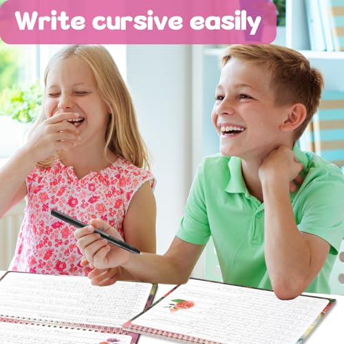 chiazllta 2 Pack Cursive Grooved Handwriting Workbooks Grooved Cursive Reusable Writing Practice Copy Books with Disappearing Ink Pens Learning Activities Supplies (Jokes Riddles&Inspiring Quotes) - style: Jokes Riddles&Inspiring Quotes