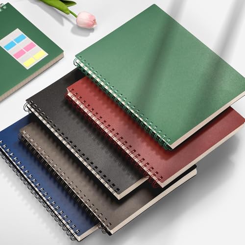 AHGXG Spiral Notebook College Ruled - Spiral Notebook Journal Large B5 7.6" x 10", 300 Pages/150 Sheets, 100GSM Thick Paper, Plastic Hardcover, for Women Men Office School, Black - color: Black, size: B5-Regular