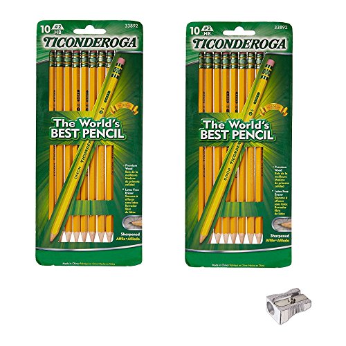 Dixon Ticonderoga No.2 Soft Pencil, Yellow, 10 Count(1-Pack)