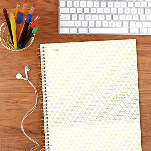 Five Star Spiral Notebook + Study App, 1-Subject, College Ruled Paper, 11" x 8-1/2", 100 Sheets, Design Will Vary (06348)