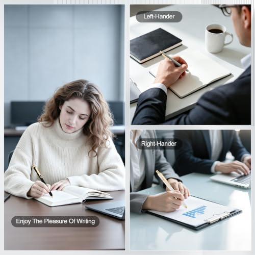 6Pcs Gel Pens-0.5mm Fine Point Black Ink with 3 Extra Refills, Soft Comfortable Grip,Smooth Fluent Writing,Retractable Design for Men Journal,Business Office and Nurse Note Taking(Black) - color: Black