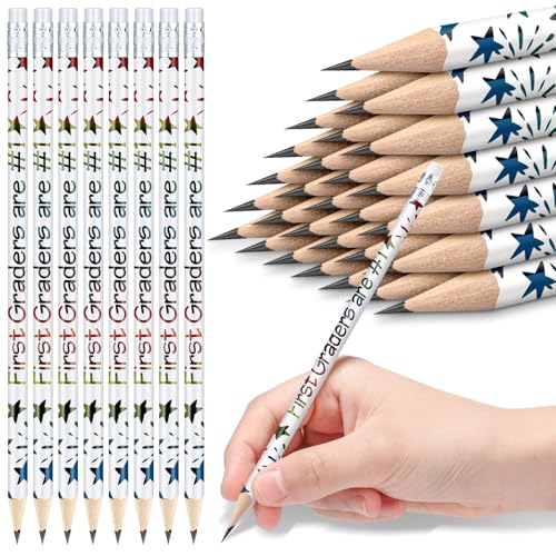 Tenceur 48 Pcs 1st Graders Pencils Bulk Motivational Pencils with Erasers Inspirational Pencil with Back to School Supplies for Kids Student Teacher Classroom Reward - style: 1st Graders