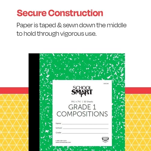 School Smart - 85298 Skip-A-Line Composition Book - Grade 1 - 9 3/4 x 7 3/4 - Green - 50 Sheets - 100 Pages - size: 50 Sheets/100 Pages - Grade 1