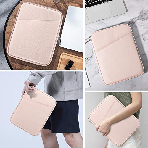 MoKo 9-11 Inch Tablet Sleeve Bag Carrying Case with Accessory Pocket | Fits iPad Air 11-inch M4, iPad Pro 11-inch M5, iPad A16 11-inch, iPad 10/9/8/7th and Tab S9/S8 11-inch, Pink - color: Pink, size: 9-11 Inch