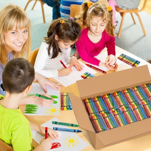 Crayons Bulk Individual Packs, 50 sets of 4 Colors, bulk crayons 4 pack, Mini Crayons for Kids Party Favors, Small Crayon Packs for Restaurants, Birthday Party, Travel, School Supplies (200 Count)