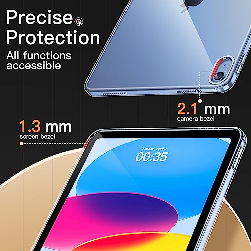 JETech Case for iPad (A16) 11th/10th Generation (2025/2022), Soft TPU Transparent Slim Shockproof Tablet Cover (Clear) - color: Clear, size: iPad (A16) 11 / 10 (2025/2022)