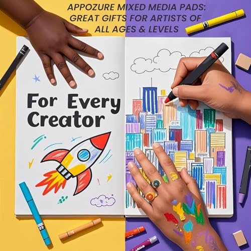 240GSM Bleedproof Sketch Pad for Markers, Acid-Free Heavyweight Smooth Drawing Papers, 7.25×10.5 Inch Glue-Bound, 35 Sheets/70 Pages, Ideal for Beginners, Artists, Kids, Beginners, Dry Media, Gifts - size: 7.25" ×10.5"