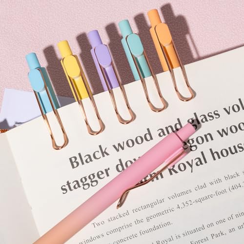 Drawdart Gel Pens, 6 Pcs Smooth Writing No Bleed & Smear, Black Ink Cute Fine Point (0.5mm), Retractable Aesthetic Journaling School Office Supplies for Women & Men - color: 6 Pcs Gradient- Black Ink