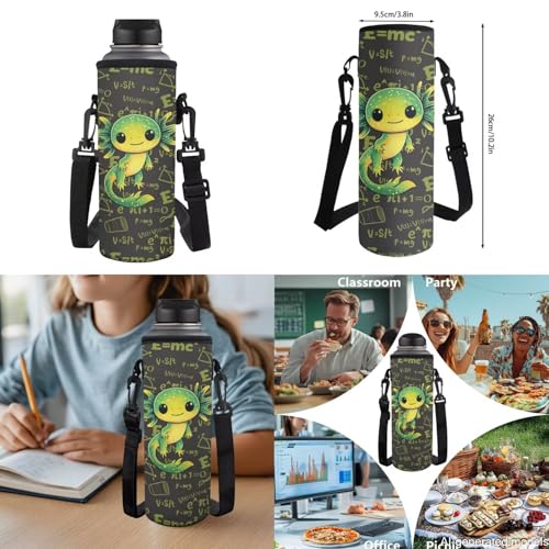 17 Inch Kid's 4PCS Backpack Set, Back to School Essentials | Insulated lunch box, water bottle pouch, pencil case, lightweight, padded shoulder straps, for elementary, middle school - color: Green Axolotl