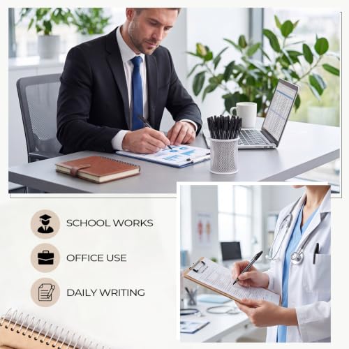 Sayglossy 150 Pcs Ballpoint Pens Bulk, Black Ink, Medium Point 1.0mm Pens Bulk Daily Bullet Tip Smooth Writing Pen for School Office Home Business Students Teachers Supplies