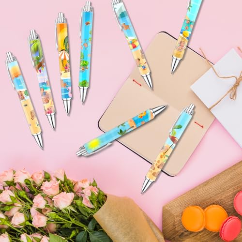 Idealmuzik 8 Pack Capybara Pens – Cute Animal Pens with Unique Capybara Designs, Smooth Writing Ink Pens for School, Office, Journaling - style: Capybara
