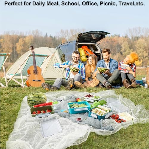 47oz Salad Lunch Container To Go, 3 Pack Salad Bowls Bento Lunch Boxes | Food Storage Meal Prep Containers with Tray/Dressing Containers for Salad, Snacks,Fruit, BPA Free, Microwave Dishwasher Safe - color: Navy & Navy & Navy